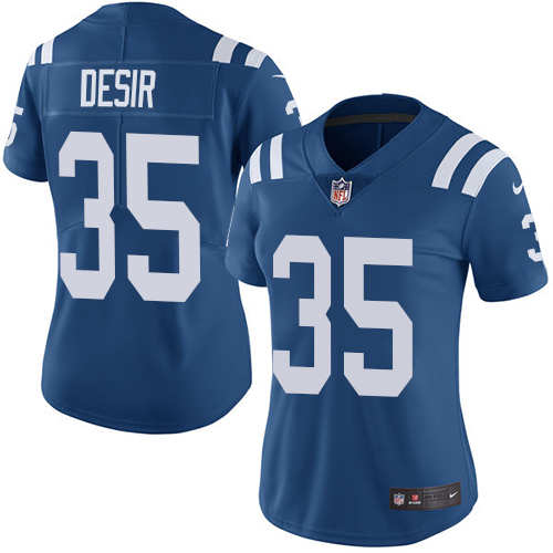 Indianapolis Colts #35 Limited Pierre Desir Royal Blue Nike NFL Home Women Vapor Untouchable jerseys->indianapolis colts->NFL Jersey